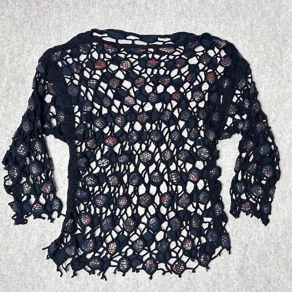 Unbranded Women's Black and Navy Blouse